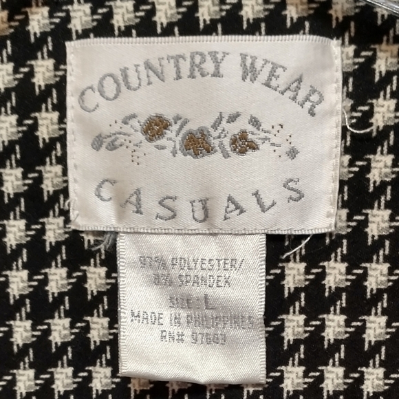 Country Wear Casuals Black & White Tweed Waist Length Jacket With Elbow … - Picture 11 of 11
